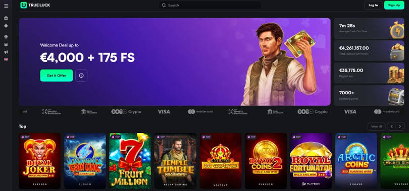 TrueLuck Casino lobby overzicht